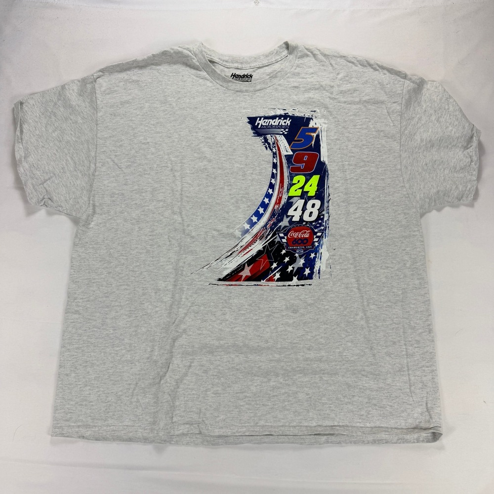 Hendrick Motorsports Coca Cola 600 NASCAR Salutes Graphic‎ T Shirt Gray Mens 3XL